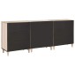 vidaXL Πλαϊνό γραφείο 3 τμχ. 180 x 33,5 x 75 εκ. Μασίφ ξύλο μάνγκο