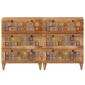 vidaXL Πλαϊνό γραφείο 2 τμχ. 60 x 33 x 75 cm Στερεό ξύλο μάνγκο Φυσικό
