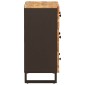 vidaXL Πλαϊνό γραφείο 2 τμχ. 60 x 33 x 75 cm Στερεό ξύλο μάνγκο Καφέ