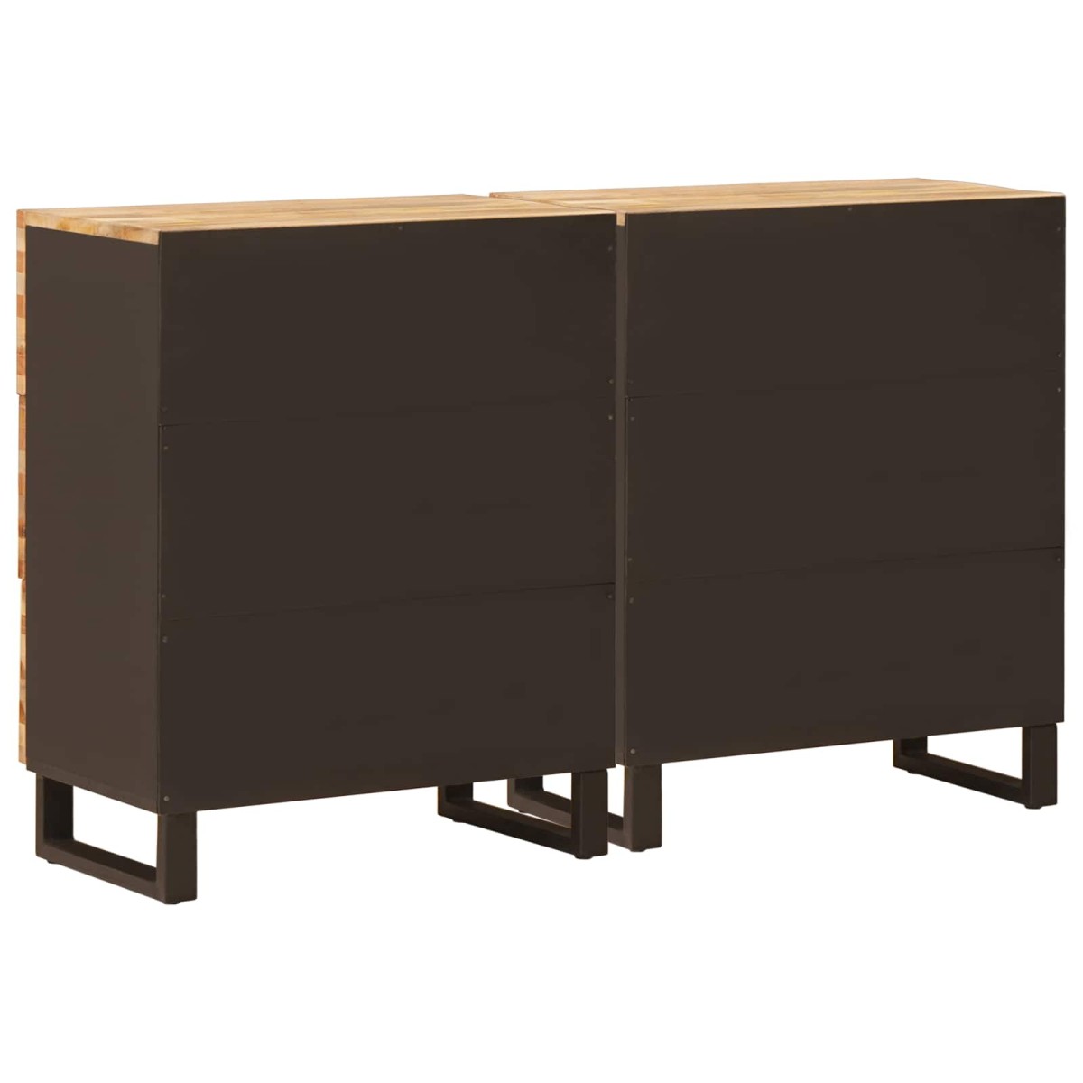 vidaXL Πλαϊνό γραφείο 2 τμχ. 60 x 33 x 75 cm Στερεό ξύλο μάνγκο Καφέ