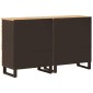 vidaXL Πλαϊνό γραφείο 2 τμχ. 60 x 33 x 75 cm Στερεό ξύλο μάνγκο Καφέ