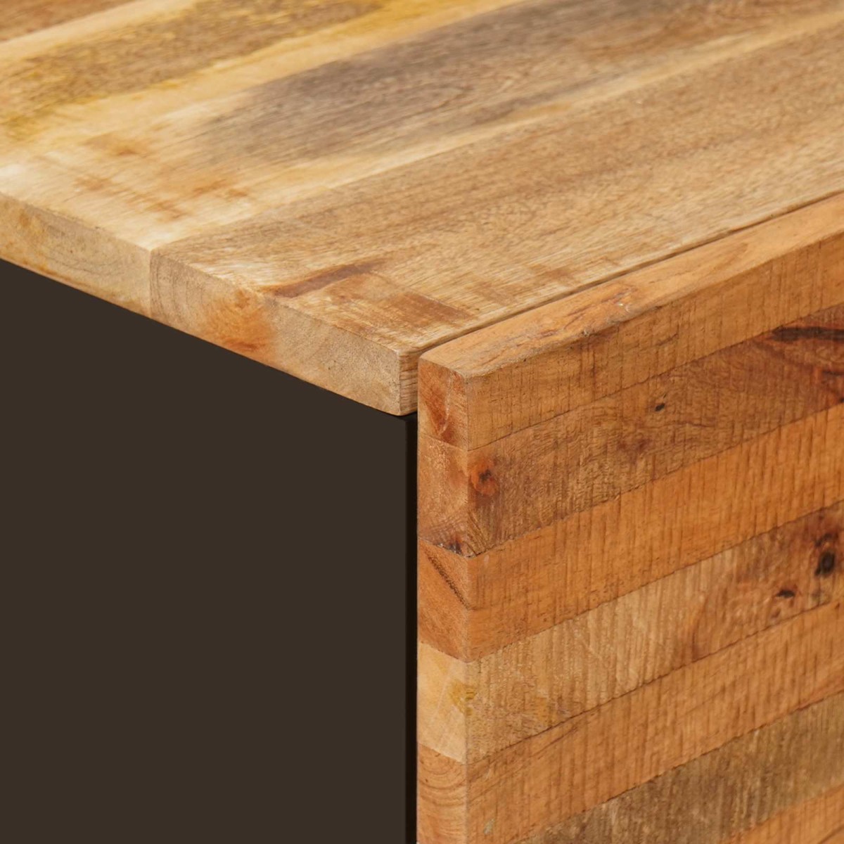 vidaXL Πλαϊνό γραφείο 2 τμχ. 60 x 33 x 75 cm Στερεό ξύλο μάνγκο Καφέ