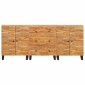 vidaXL Πλαϊνό γραφείο 3 τμχ. 60 x 33 x 75 cm Στερεό ξύλο μάνγκο Καφέ