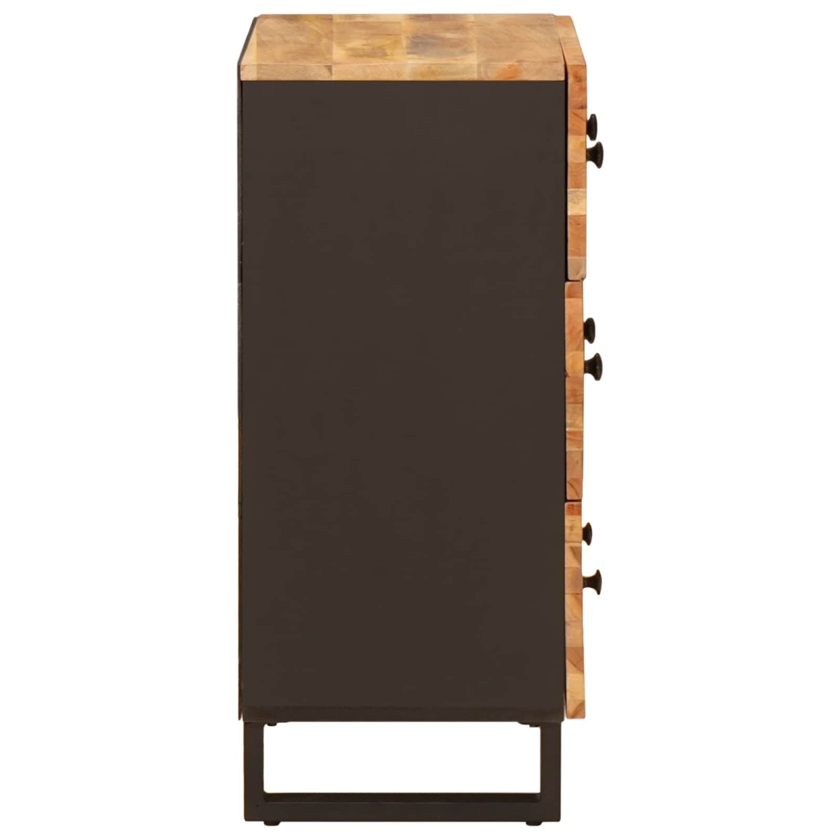 vidaXL Πλαϊνό γραφείο 3 τμχ. 60 x 33 x 75 cm Στερεό ξύλο μάνγκο Καφέ