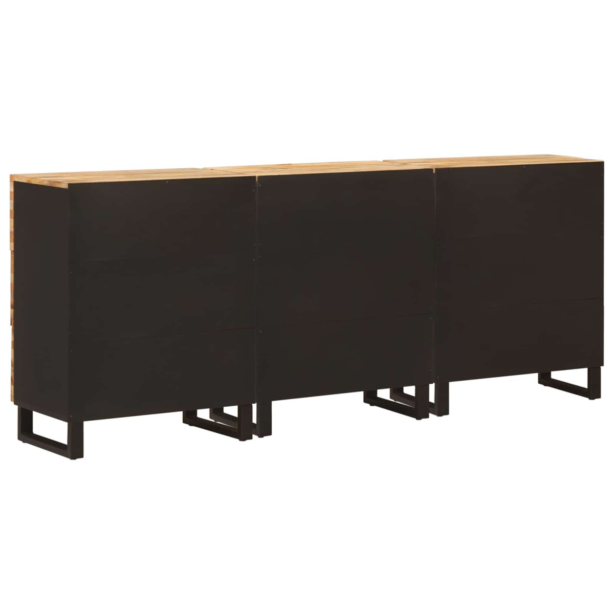 vidaXL Πλαϊνό γραφείο 3 τμχ. 60 x 33 x 75 cm Στερεό ξύλο μάνγκο Καφέ