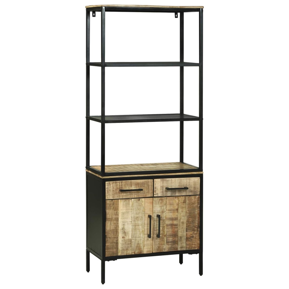 vidaXL Highboard με συρτάρι Καφέ 70 x 35 x 180 εκ. Στερεό ξύλο μάνγκο