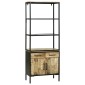 vidaXL Highboard με συρτάρι Καφέ 70 x 35 x 180 εκ. Στερεό ξύλο μάνγκο