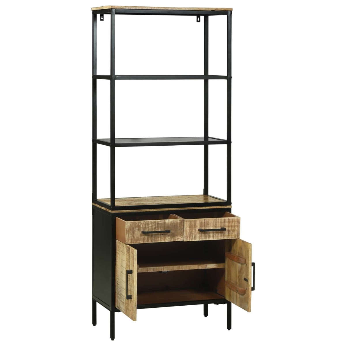 vidaXL Highboard με συρτάρι Καφέ 70 x 35 x 180 εκ. Στερεό ξύλο μάνγκο