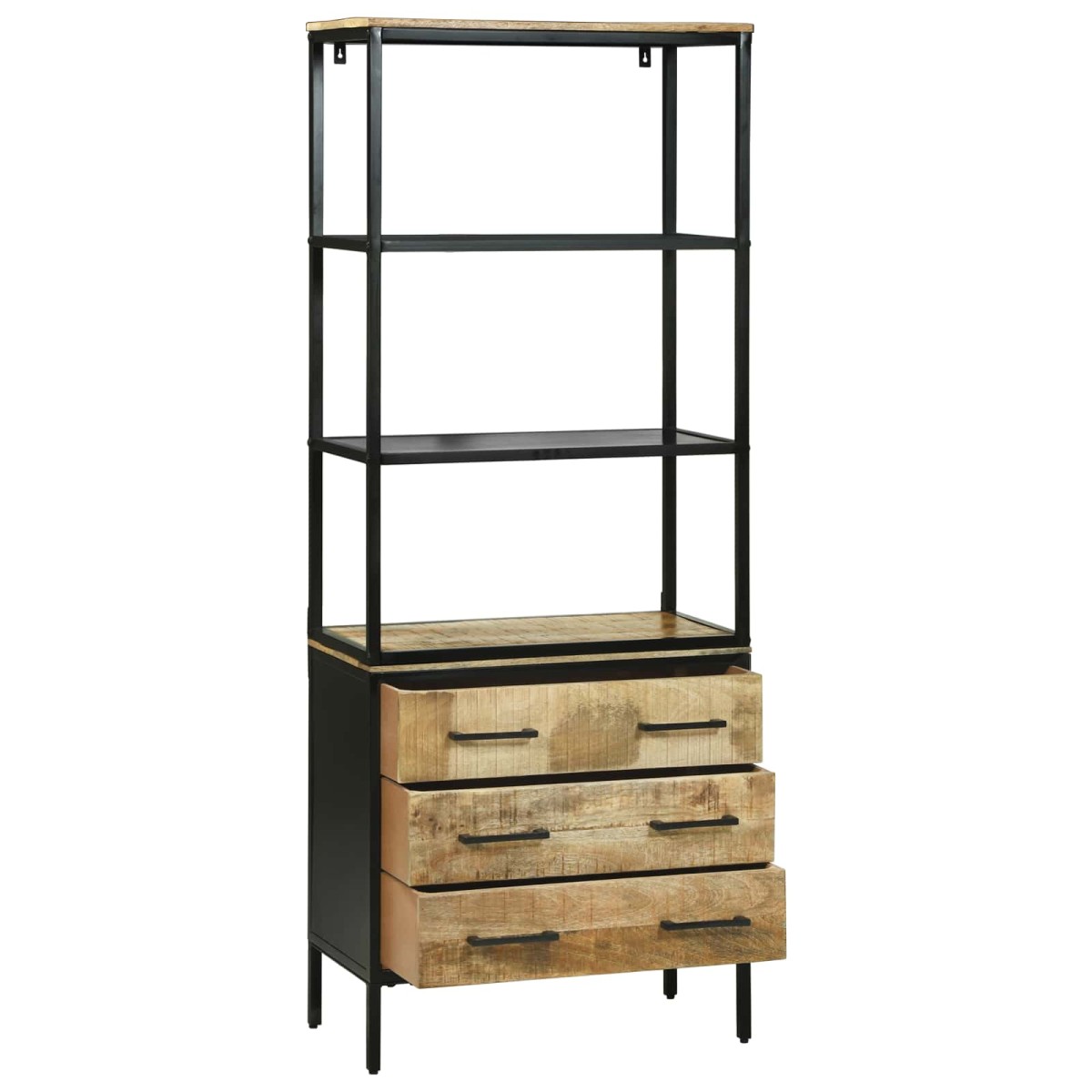 vidaXL Highboard με συρτάρι Καφέ 70 x 35 x 180 εκ. Στερεό ξύλο μάνγκο