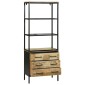 vidaXL Highboard με συρτάρι Καφέ 70 x 35 x 180 εκ. Στερεό ξύλο μάνγκο