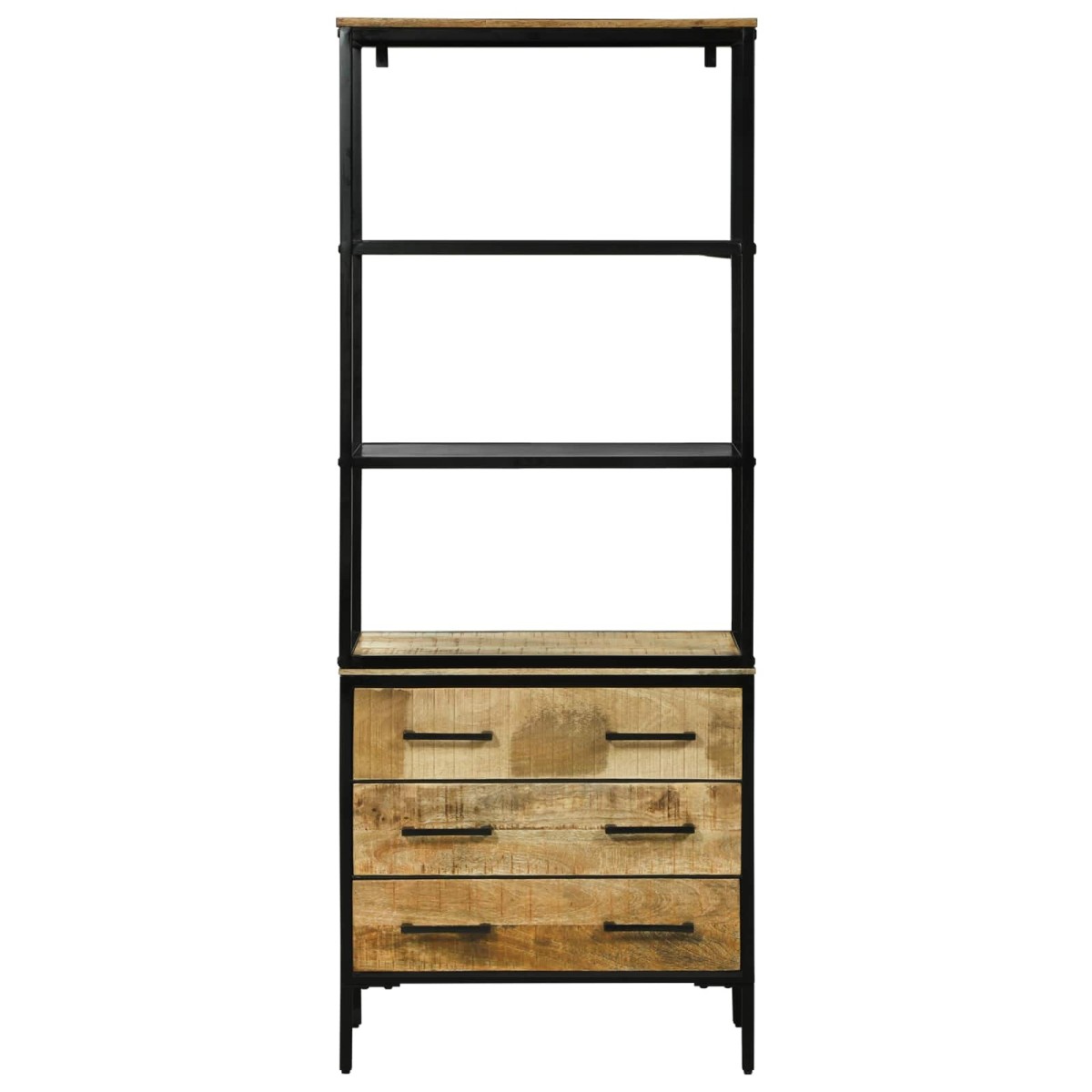 vidaXL Highboard με συρτάρι Καφέ 70 x 35 x 180 εκ. Στερεό ξύλο μάνγκο
