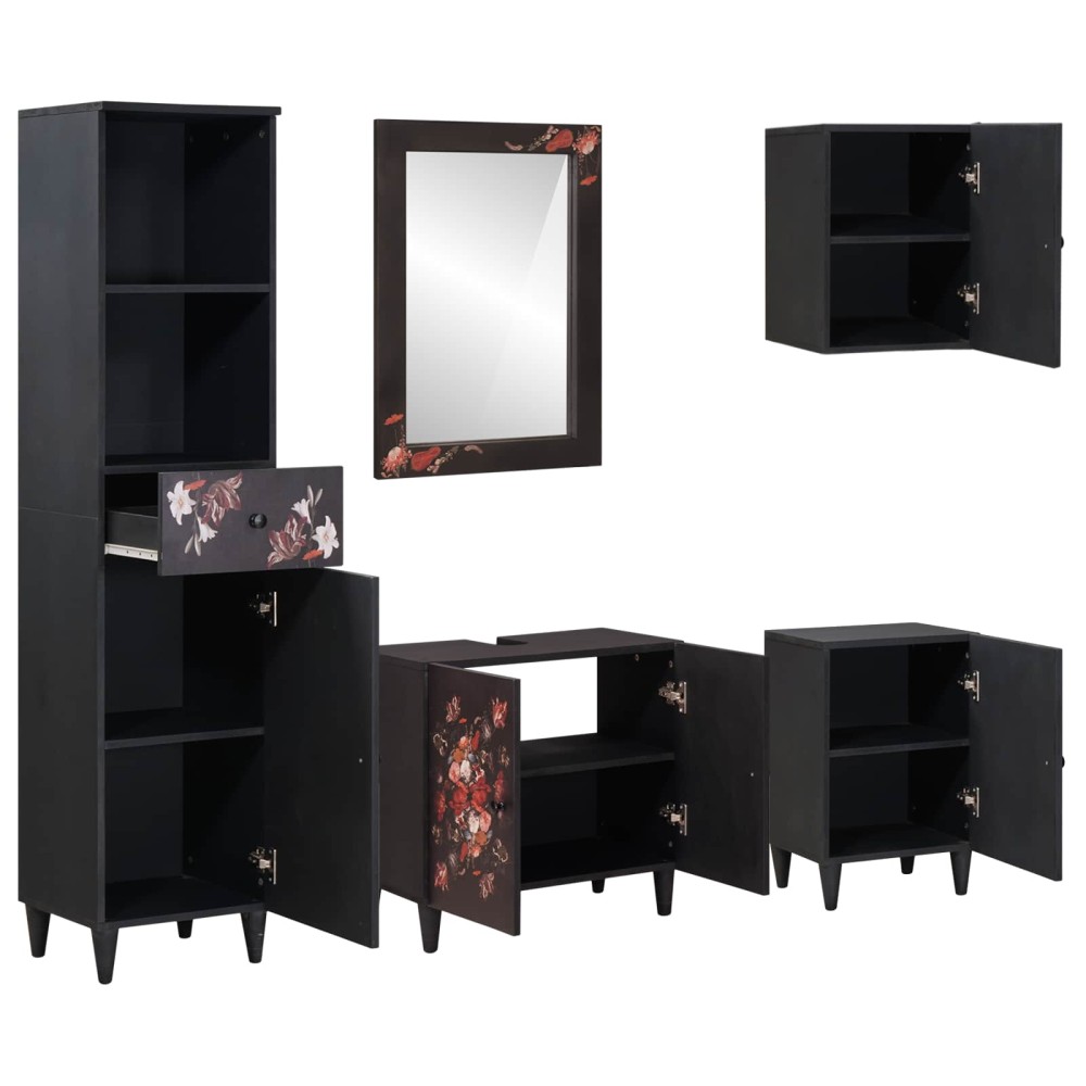 vidaXL Σετ Ντουλαπιών Μπάνιου 5 τμχ. 62 x 33 x 58 εκ.