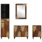 vidaXL Σετ Ντουλαπιών Μπάνιου 4 τμχ. Μέλι Καφέ 62 x 33 x 58 εκ.