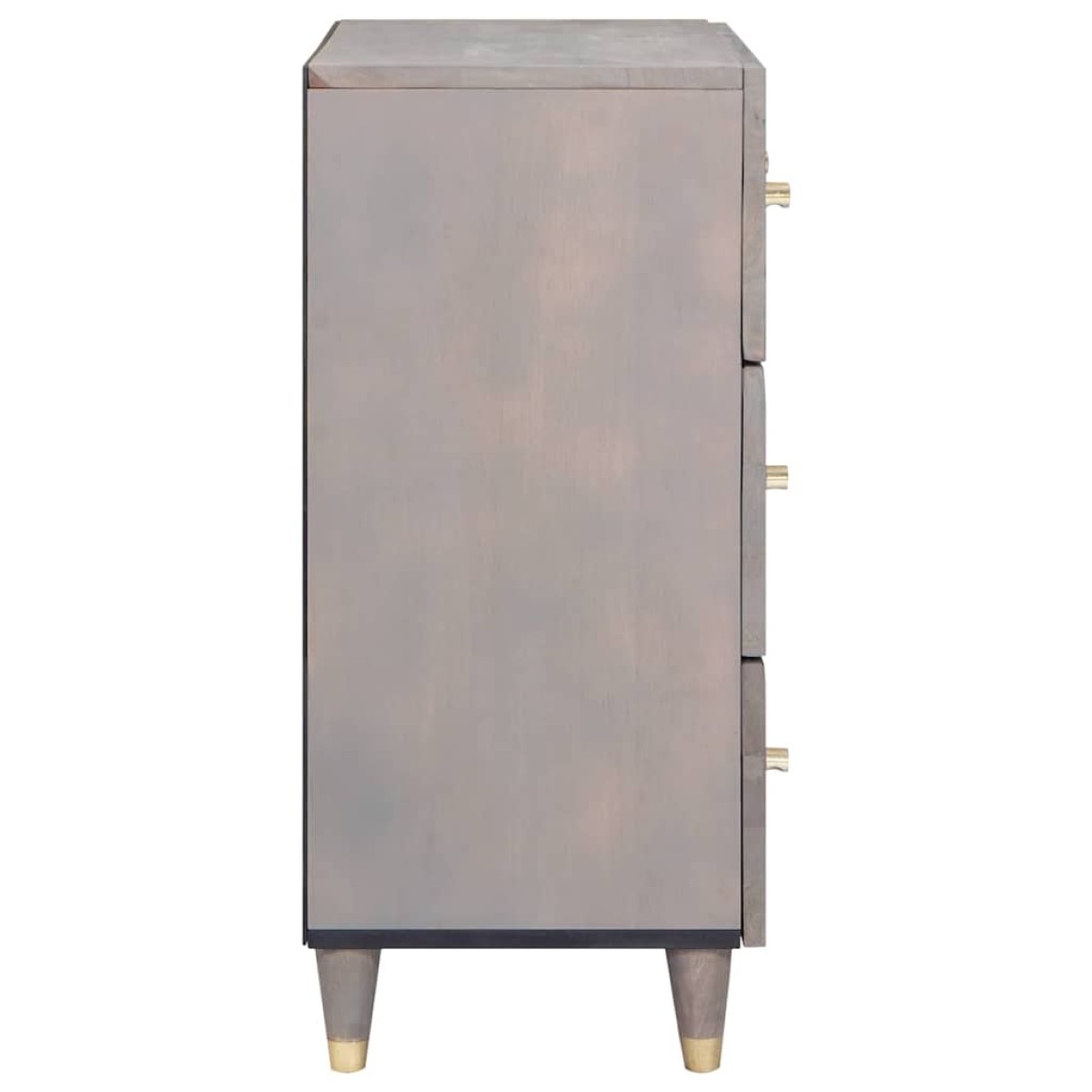 vidaXL Πλαϊνό γραφείο 2 τμχ. 60 x 33 x 75 cm Στερεό ξύλο μάνγκο Γκρι