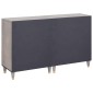 vidaXL Πλαϊνό γραφείο 2 τμχ. 60 x 33 x 75 cm Στερεό ξύλο μάνγκο Γκρι