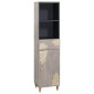 vidaXL Σετ Ντουλαπιών Μπάνιου 3 τεμ. Γκρι Στερεό ξύλο μάνγκο