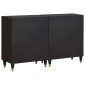 vidaXL Πλαϊνό γραφείο 2 τμχ. 60 x 33 x 75 cm Στερεό ξύλο μάνγκο Μαύρο