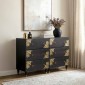 vidaXL Πλαϊνό γραφείο 2 τμχ. 60 x 33 x 75 cm Στερεό ξύλο μάνγκο Μαύρο