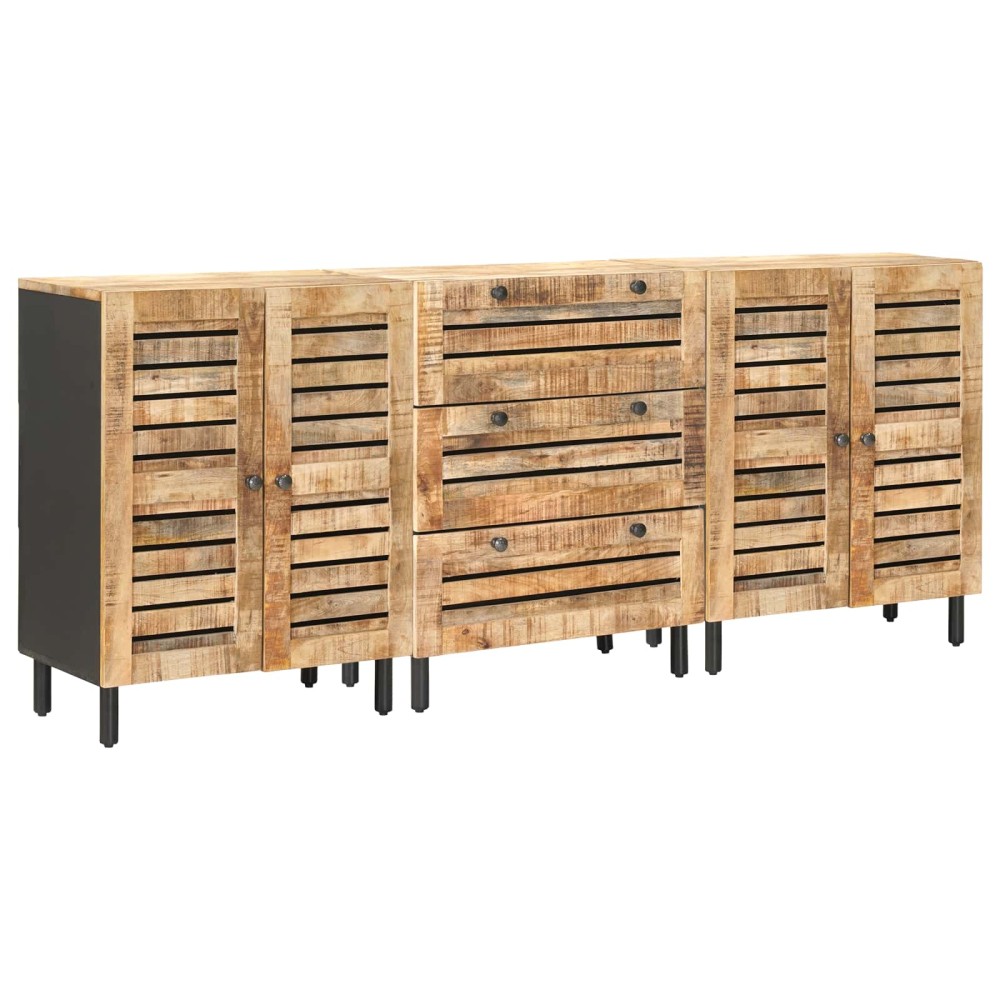 vidaXL Ντουλάπες Αποθήκευσης 3 τμχ. 180 x 33 x 75 εκ. Φυσικό