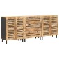 vidaXL Ντουλάπες Αποθήκευσης 3 τμχ. 180 x 33 x 75 εκ. Φυσικό