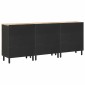 vidaXL Ντουλάπες Αποθήκευσης 3 τμχ. 180 x 33 x 75 εκ. Φυσικό