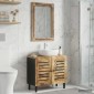 vidaXL Σετ Ντουλαπιών Μπάνιου 2 τμχ. Φυσικό 62 x 33 x 58 εκ.