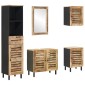 vidaXL Σετ Ντουλαπιών Μπάνιου 5 τμχ. Φυσικό 38 x 33 x 160 εκ.