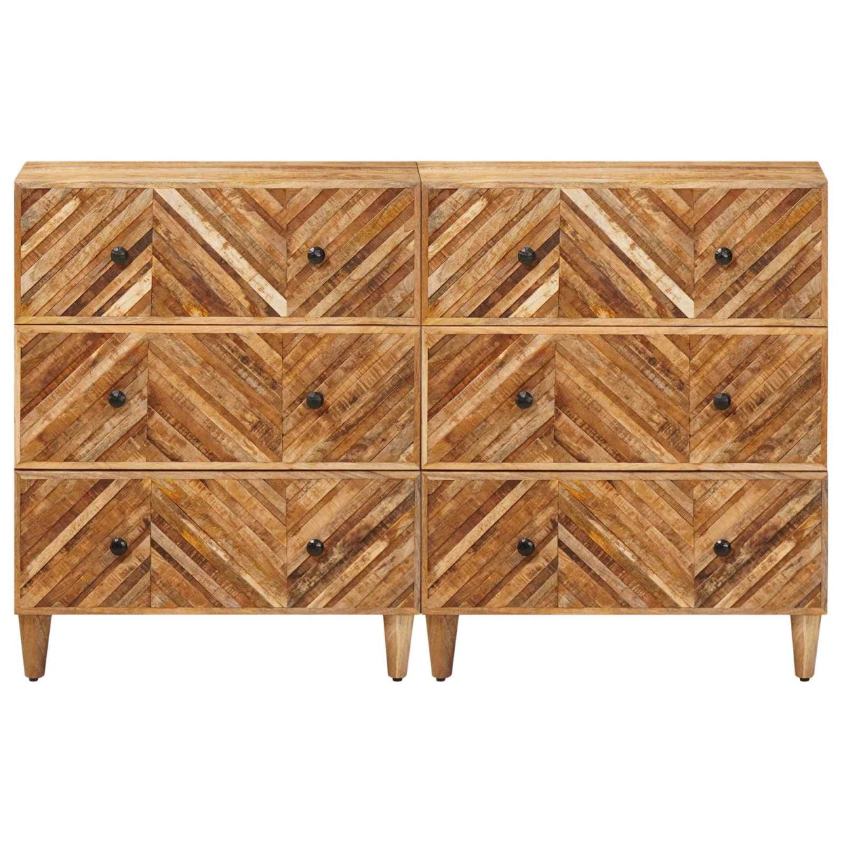 vidaXL Ντουλάπες Αποθήκευσης 2 τμχ. 60 x 33,5 x 75 εκ. Καφέ