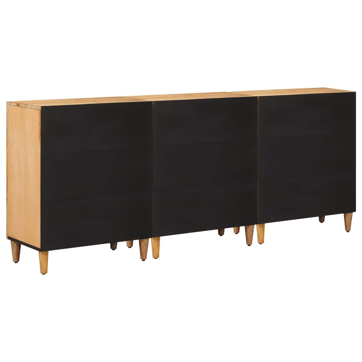 vidaXL Ντουλάπες Αποθήκευσης 3 τμχ. 60 x 33,5 x 75 εκ. Καφέ