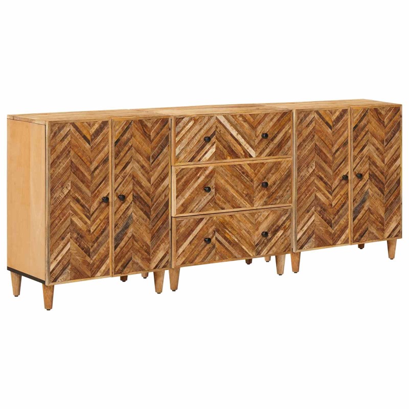 vidaXL Ντουλάπες Αποθήκευσης 3 τμχ. 60 x 33,5 x 75 εκ. Καφέ