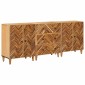 vidaXL Ντουλάπες Αποθήκευσης 3 τμχ. 60 x 33,5 x 75 εκ. Καφέ