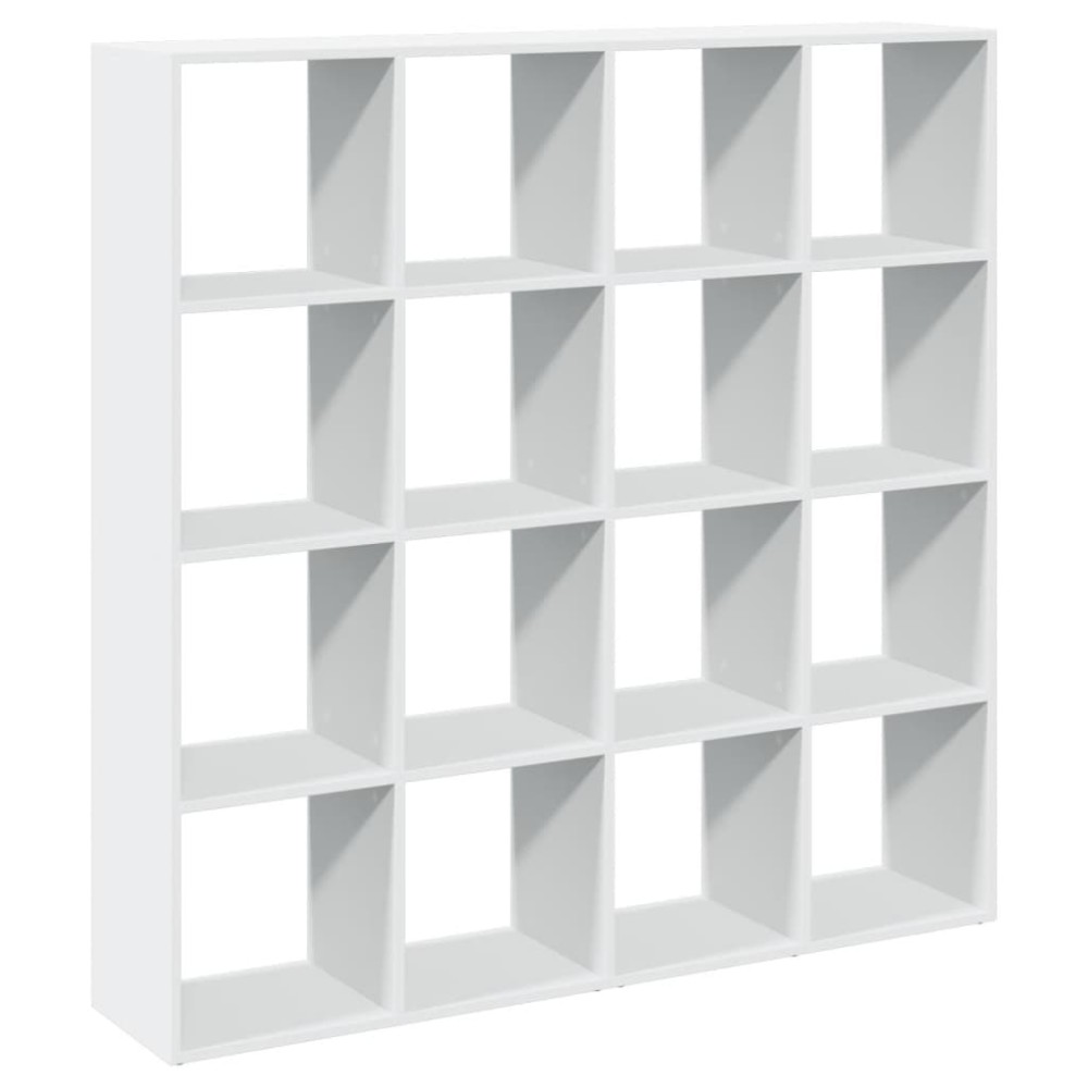 vidaXL Βιβλιοθήκη Λευκή 137,5x29x137,5 εκ. από Επεξεργασμένο Ξύλο