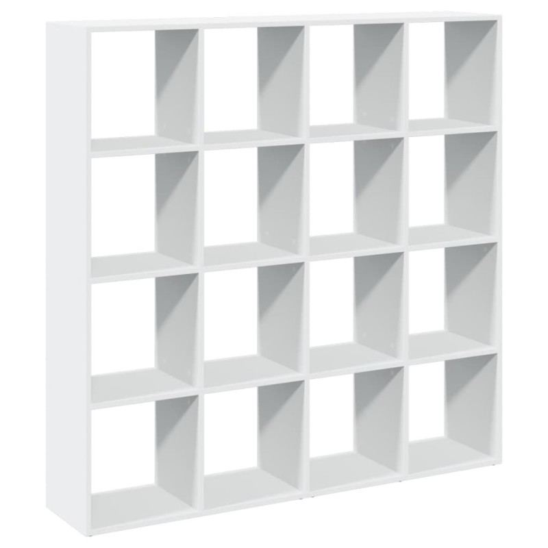vidaXL Βιβλιοθήκη Λευκή 137,5x29x137,5 εκ. από Επεξεργασμένο Ξύλο