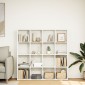 vidaXL Βιβλιοθήκη Λευκή 137,5x29x137,5 εκ. από Επεξεργασμένο Ξύλο