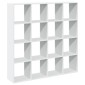 vidaXL Βιβλιοθήκη Λευκή 137,5x29x137,5 εκ. από Επεξεργασμένο Ξύλο