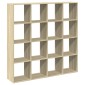 vidaXL Βιβλιοθήκη Sonoma Δρυς 137,5x29x137,5εκ. Επεξεργασμένο Ξύλο