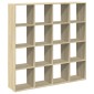 vidaXL Βιβλιοθήκη Sonoma Δρυς 137,5x29x137,5εκ. Επεξεργασμένο Ξύλο