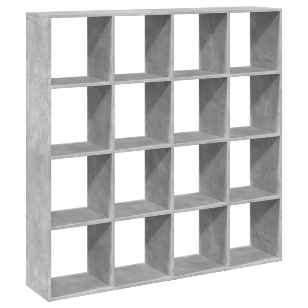 vidaXL Βιβλιοθήκη Γκρι Σκυρ. 137,5x29x137,5 εκ. Επεξεργασμένο Ξύλο