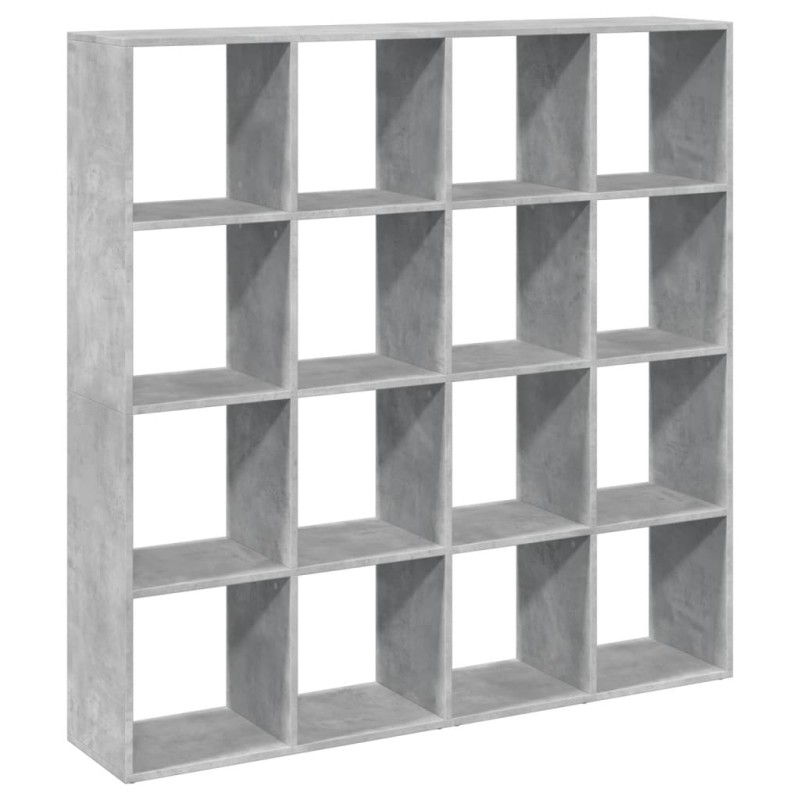 vidaXL Βιβλιοθήκη Γκρι Σκυρ. 137,5x29x137,5 εκ. Επεξεργασμένο Ξύλο