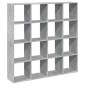 vidaXL Βιβλιοθήκη Γκρι Σκυρ. 137,5x29x137,5 εκ. Επεξεργασμένο Ξύλο
