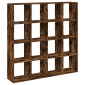 vidaXL Βιβλιοθήκη Καπνιστή Δρυς 137,5x29x137,5εκ. Επεξεργασμένο Ξύλο