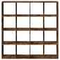 vidaXL Βιβλιοθήκη Καπνιστή Δρυς 137,5x29x137,5εκ. Επεξεργασμένο Ξύλο