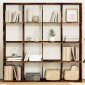vidaXL Βιβλιοθήκη Καπνιστή Δρυς 137,5x29x137,5εκ. Επεξεργασμένο Ξύλο
