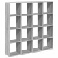 vidaXL Βιβλιοθήκη Γκρι Sonoma 137,5x29x137,5 εκ. Επεξεργασμένο Ξύλο