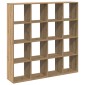 vidaXL Βιβλιοθήκη Αρτισιανή Δρυς 137,5x29x137,5 εκ. Επεξεργασμένο Ξύλο