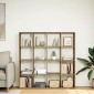 vidaXL Βιβλιοθήκη Αρτισιανή Δρυς 137,5x29x137,5 εκ. Επεξεργασμένο Ξύλο