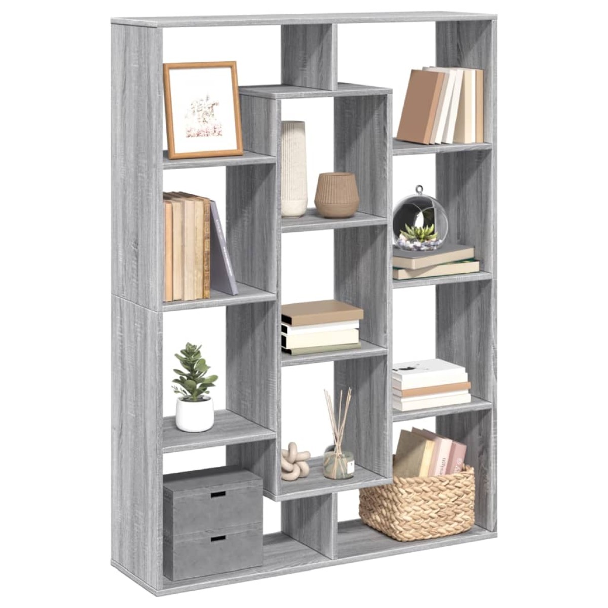 vidaXL Βιβλιοθήκη Γκρι Sonoma 102x29x143 εκ. από Επεξεργασμένο Ξύλο