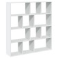 vidaXL Βιβλιοθήκη Λευκή 132x29x141,5 εκ. από Επεξεργασμένο Ξύλο