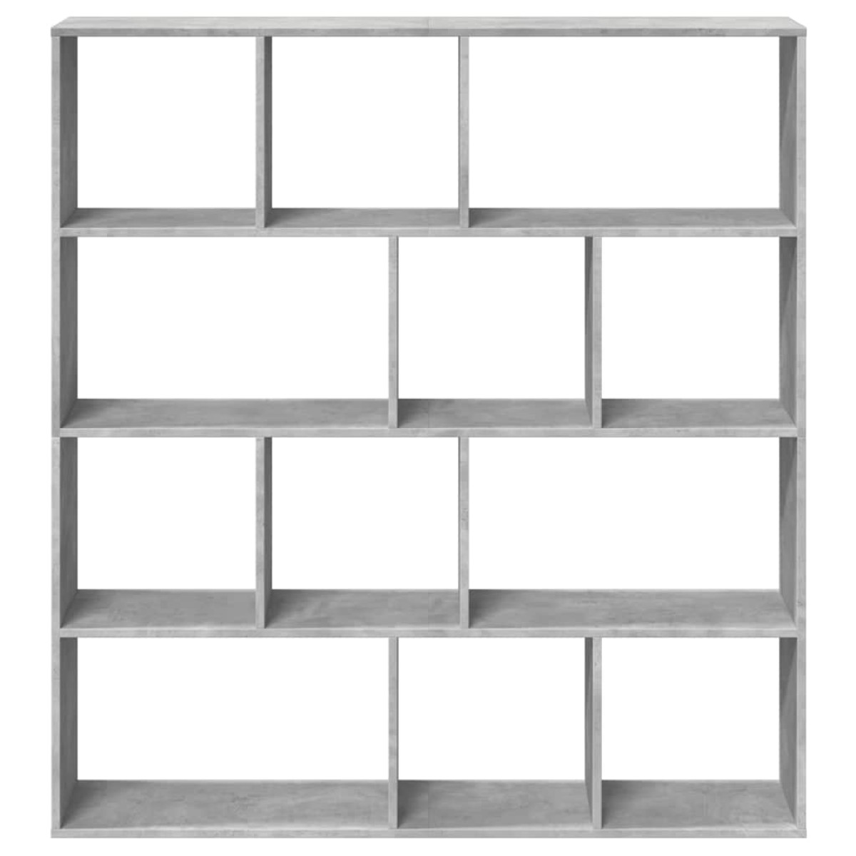 vidaXL Βιβλιοθήκη Γκρι Σκυροδέματος 132x29x141,5εκ. Επεξεργασμένο Ξύλο