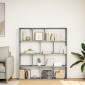 vidaXL Βιβλιοθήκη Γκρι Sonoma 132x29x141,5 εκ. από Επεξεργασμένο Ξύλο
